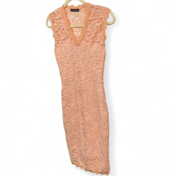 The Vintage Shop Peach Lace Midi Dress - Picture 3 of 7